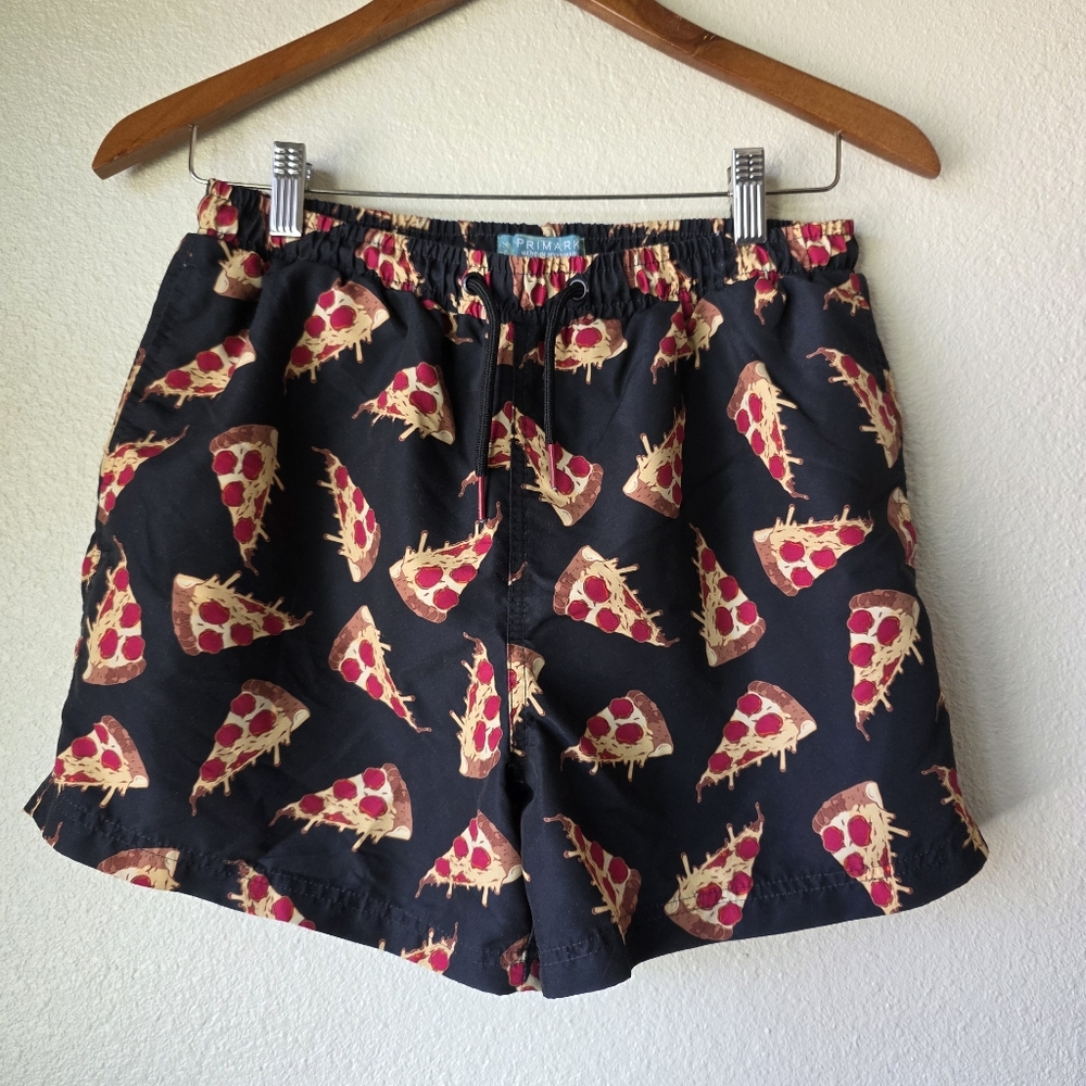 Primark PIZZA swimming trunks.  Men's swimming trunks SMALL